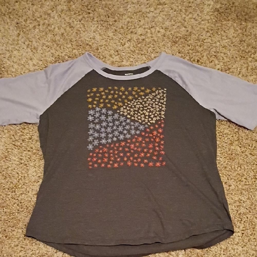 Sonoma Women's Raglan Tee - Gray and Lavender